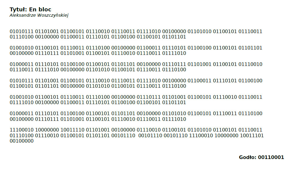 wiersz w szwedkowski